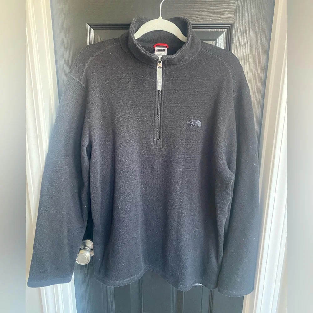 The North Face Men's Textured Cap Rock Fleece 1/4 Zip Pullover-Size L